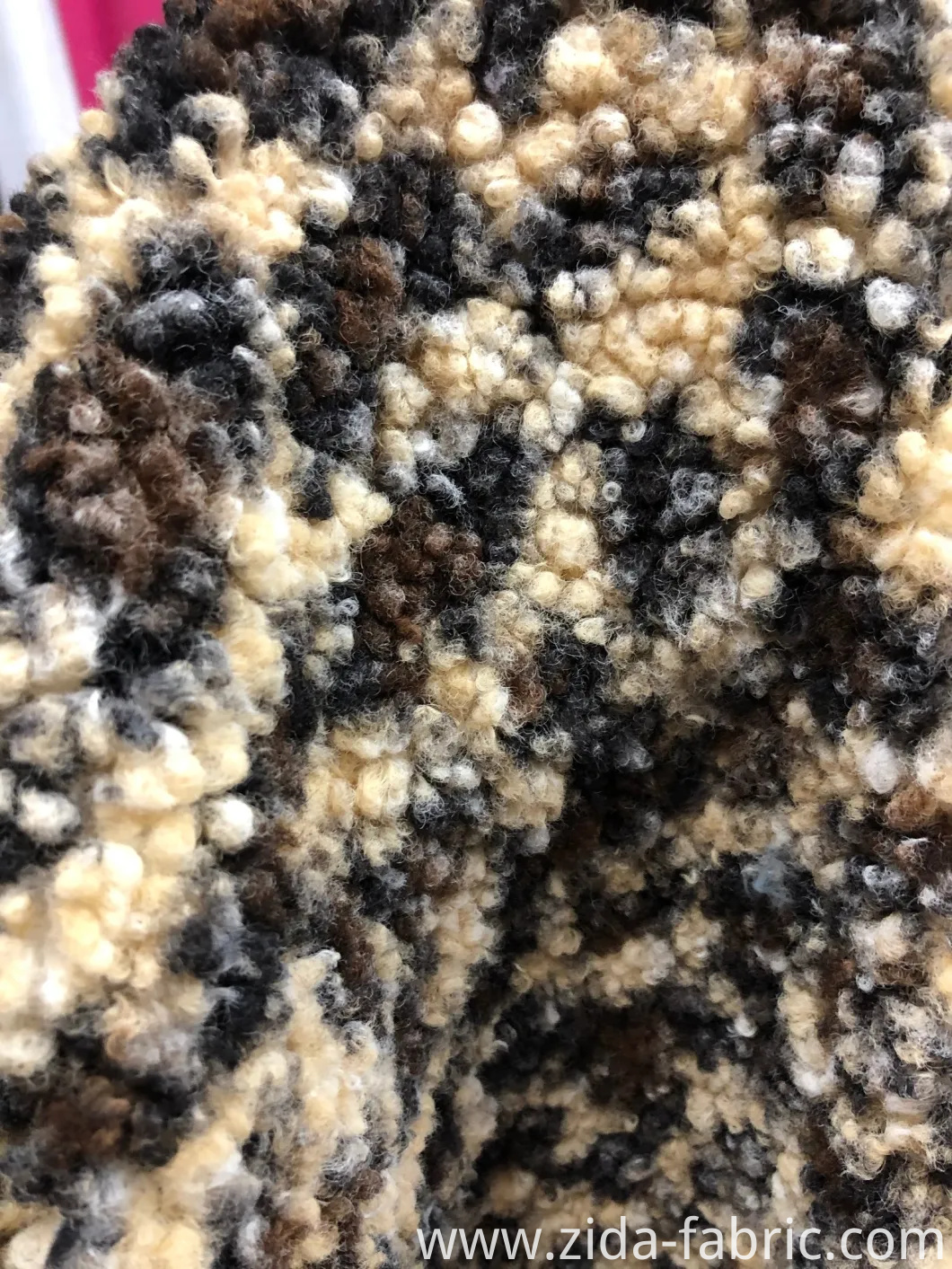100%Polyester One Side Shuvelvteen Fleece Knitting Fabric with Printed